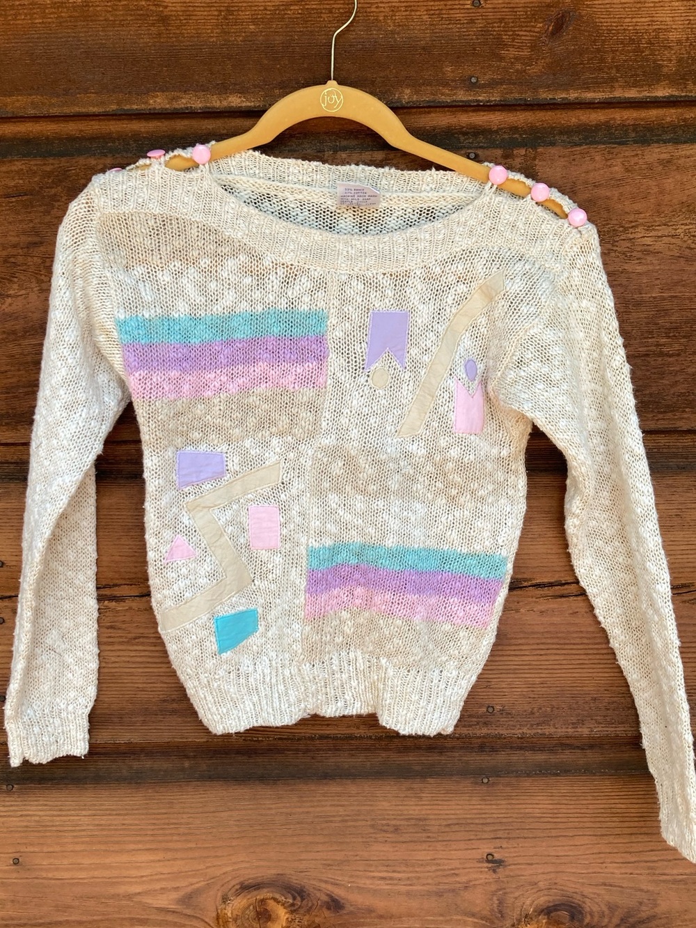 Girls' Ramie Pastel Vintage Sweater